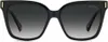A front view of a pair of black Polaroid sunglasses against a white background. Produktbild-Vorschau