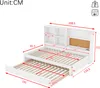 MODFU Tagesbett 90x200cm/90x190cm Ausziehbett mit USB-Laden Produktbild-Vorschau 7