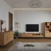 A modern living room with a wooden dresser, TV stand, and bookshelf. Produktbild-Vorschau