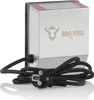 A stainless steel grill motor with a power cord and plug, shown against a white background. Podgląd zdjęcia produktu