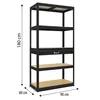 Metallregal mit Schublade, 180 × 90 × 60 cm Produktbild-Vorschau 7