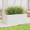 Pflanzkübel Weiß 110x60x45,5 cm Massivholz Kiefer Produktbild-Vorschau 3