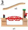 A wooden toy train bridge set. Podgląd zdjęcia produktu