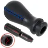 Pomello del cambio Citroën C2, pelle nera + filo blu, 5 Anteprima dell’immagine prodotto 2