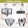 Babybett klappbar, Kinderreisebett Reisebett mit Rollen Produktbild-Vorschau 3