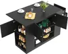 Ilot de cuisine moderne noir, armoire de cuisine avec plan Voir les images du produit 10