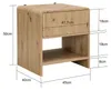 FineBuy, comodino da notte in decor legno di quercia, 50 Anteprima dell’immagine prodotto 3
