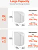 A graphic displaying two different sizes of food storage containers with their dimensions and capacity information. Voir les images du produit