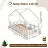 Crazy Pine Letto a Casetta Bianco 140x200 cm – Letto da Anteprima dell’immagine prodotto 2