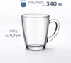 Pasabahce Basic Henkeltasse 350 ml 2er Set Produktbild-Vorschau 6