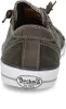 The back view of a green sneaker with a white sole and a logo on the heel. Voir les images du produit