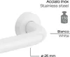 Maniglione fisso bianco 20 cm acciaio inox Anteprima dell’immagine prodotto 2