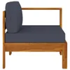 The Living Store Mittelsofa mit 1 Armlehne Dunkelgrau Produktbild-Vorschau 3