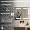 LED Spiegelschrank 80x70 cm mit Rasier-Steckdose Drei Produktbild-Vorschau 4