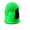 A green thimble shaped like a Buddha head, with a textured surface resembling hair. Produktbild-Vorschau