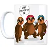 Kaffeebecher mit Faultiere beim Sport Motiv und Spruch: Produktbild-Vorschau 2