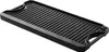 A black cast iron grill plate with raised ridges, shown from a diagonal angle on a white background. Náhľad obrázku produktu