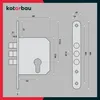 KOTARBAU® Türschloss Haustür mit Bolzen 160 x 50 mm Tür Produktbild-Vorschau 7