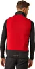 A man wearing a red and black vest over a black long-sleeved shirt. Produktbild-Vorschau