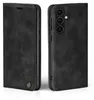 A black flip case for a smartphone is shown from two angles. Produktbild-Vorschau