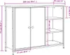 vidaXL Kredens dąb wędzony 100x33x75 cm materiał Podgląd zdjęcia produktu 8