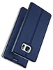 A blue flip case for a smartphone is shown against a white background. Produktbild-Vorschau