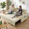 HOMCOM Schlafsofa 141x 180cm 2-Sitzer Sofa mit Produktbild-Vorschau 9