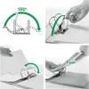 A collage of four images demonstrating how to use a binder. Náhled obrázku produktu