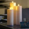 XXL LED Kerze - Outdoorkerze - H: 32,5cm/D: 10cm - Timer/Sensor - für Innen/Außen - weiß Produktbild-Vorschau