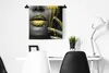 MuchoWow® Wandteppich Wandbehang Lippen - Gelb - Schwarz Produktbild-Vorschau 3