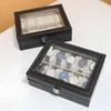 Černý box na hodinky na 10 kusů hodinek Organizér na 10 ks Náhľad obrázku produktu 5