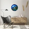 Wanduhr - Rund - Glasuhr - Nacht raum welt ansicht - Produktbild-Vorschau 6