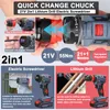 akumulátorový vŕtací skrutkovač 2 v 1, elektrický Náhľad obrázku produktu 5