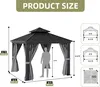 YITAHOME Pavillon 3x3 m, Winterfest Gazebo, Festem Dach, Produktbild-Vorschau 3