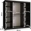 MEBLE KRYSPOL Kleiderschrank mit Glas 180 x 200 x 62 cm Produktbild-Vorschau 4