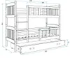 Kinderhochbett mit Stauraum und Matratzen 90x200 BRIGID – Produktbild-Vorschau 4
