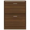 vidaXL Botník hnedý dubový vzhľad 59x17x81 cm materiál na Náhľad obrázku produktu 6