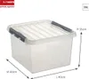 Sunware Aufbewahrungsbox 26L transparent 40 x 40 x 26 cm Produktbild-Vorschau 4