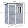 Gartenhaus 146x104x186 cm aus PP | Wetterfester Schuppen Produktbild-Vorschau 3