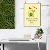 Mr. & Mrs. Panda Bild Avocado Party DIN A4 - Gelb Pastell - Produktbild-Vorschau 2