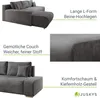 Juskys Sofa Iseo Links - L Form, Schlaffunktion, Stoff, Produktbild-Vorschau 5