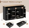 COSTWAY Sideboard, 140 cm, Küchenschrank mit 3 Schubladen, Produktbild-Vorschau 3