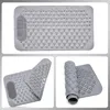 Šedá koupelnová rohož z PVC, 69 × 36 cm, s přísavkami, Náhled obrázku produktu 12