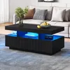 Merax moderner Couchtisch mit LED und 2 Schubladen Produktbild-Vorschau 8