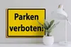 Holzschild  Hinweis Parken Verboten gelb, 40 x 30 cm, Produktbild-Vorschau 4