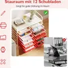 Vozík COSTWAY s 12 stohovatelnými zásuvkami, zásuvkový Náhled obrázku produktu 6