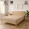 A bed with a fitted sheet in a bedroom setting. Produktbild-Vorschau
