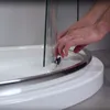 Duschkabine Eckeinstieg 90x90x195cm Runddusche Viertelkreis Produktbild-Vorschau 3
