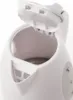 Close-up view of the inside of a white electric kettle with the lid open. Voir les images du produit