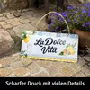 LANOLU La Dolce Vita Retro Blechschild mit Jutekordel Bar Produktbild-Vorschau 2